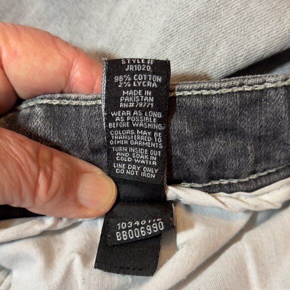 Jordan Craig Ross Mens Distressed Skinny Fit Jeans 40x32 Ripped Knees Frayed Hem - Picture 12 of 16